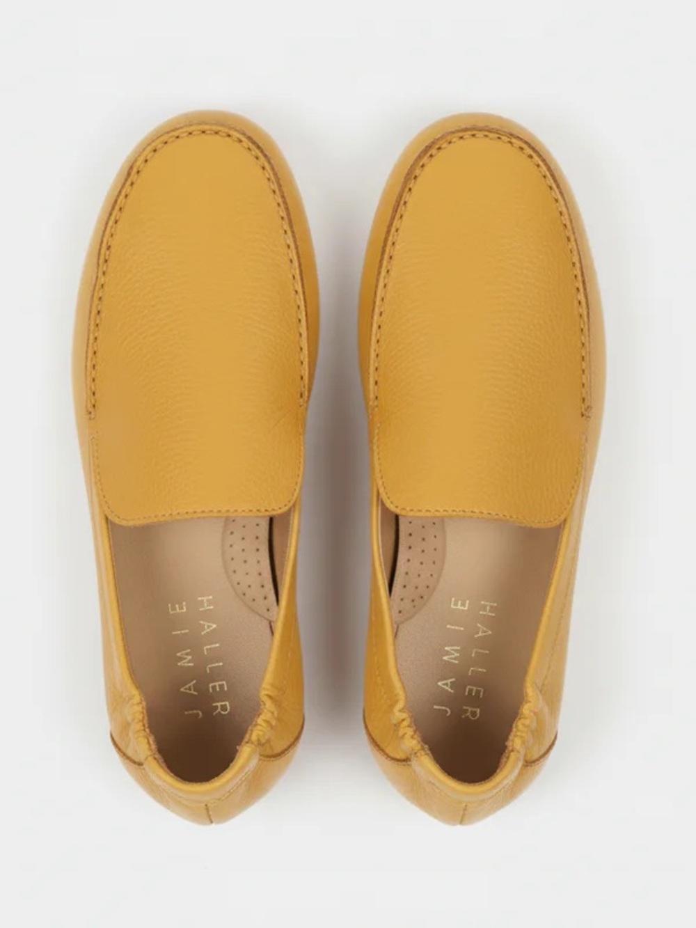Jamie Haller Women's Mustard Leather Slip-On Loafers